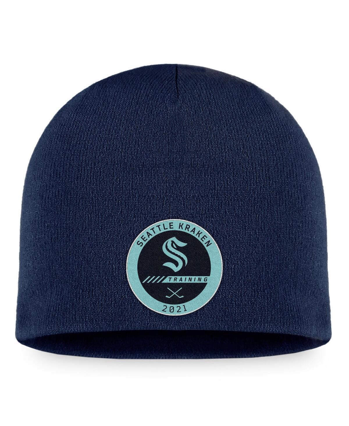 Mens Fanatics Branded Navy Seattle Kraken 2022 Training Camp Authentic Pro Beanie Product Image