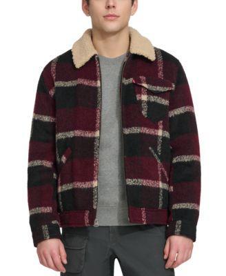 Men's Plaid Full-Zip Depot Jacket with Fleece Collar Product Image