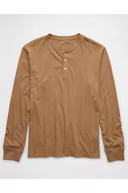 AE Long-Sleeve Henley T-Shirt Mens Product Image