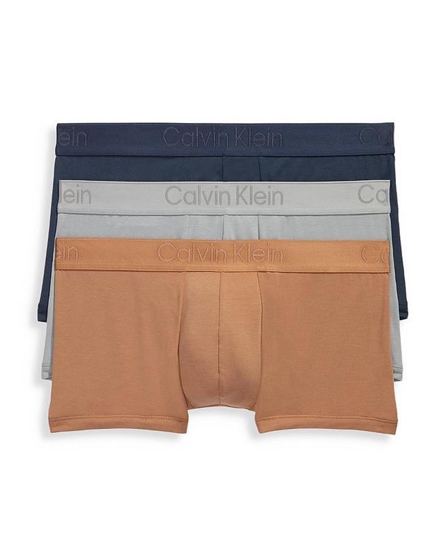 Calvin Klein Mens CK Black 3-Pack Low Rise Trunk - Blue - S Product Image