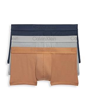 Calvin Klein Underwear CK Black Low Rise Trunks 3-Pack (Black Shadow/Grey Sky) Men's Underwear Product Image