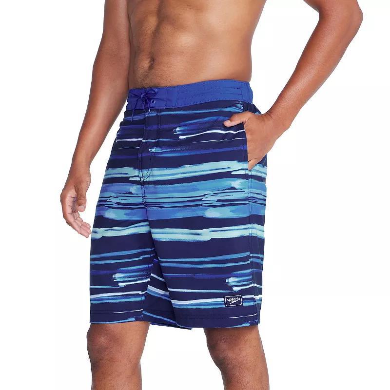 Speedo Mens Bondi Basin Printed Stripe Board Shorts Product Image