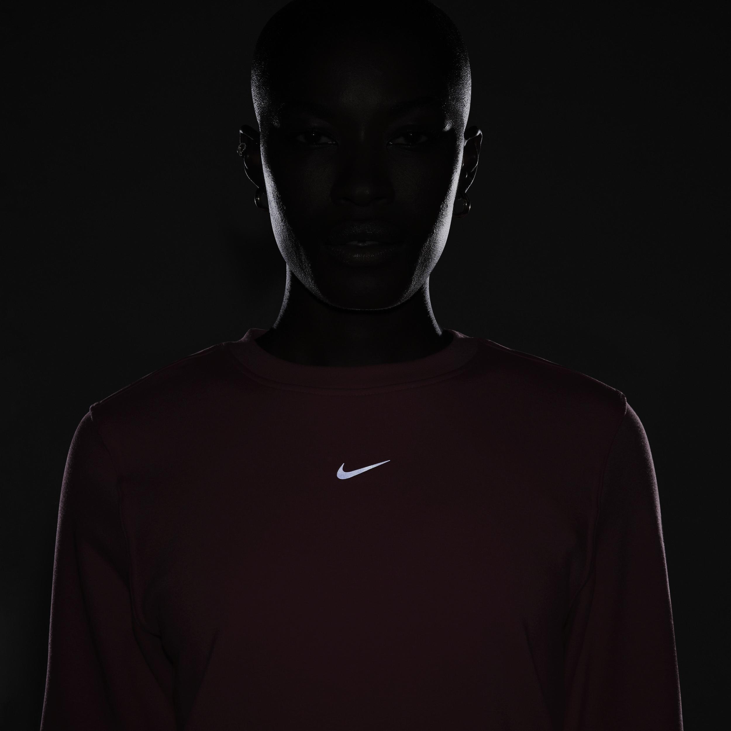 Nike Women's Dri-FIT One Crew-Neck French Terry Sweatshirt Product Image