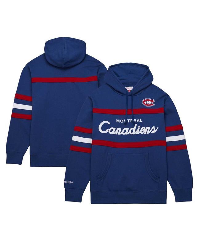 Mens Mitchell & Ness Navy Montreal Canadiens Head Coach Pullover Hoodie Cnd Blue Product Image