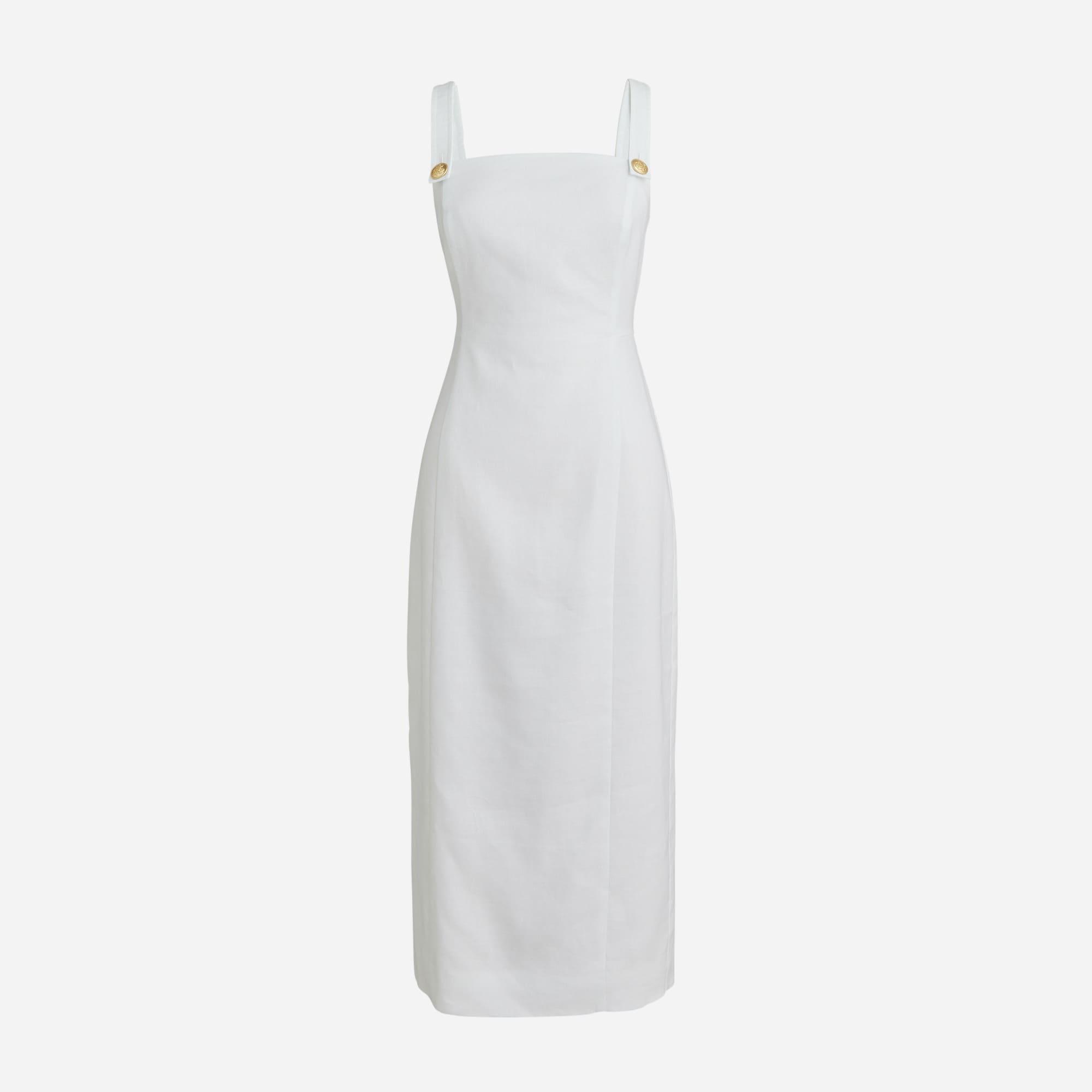 Stretch linen-blend sheath dress Product Image