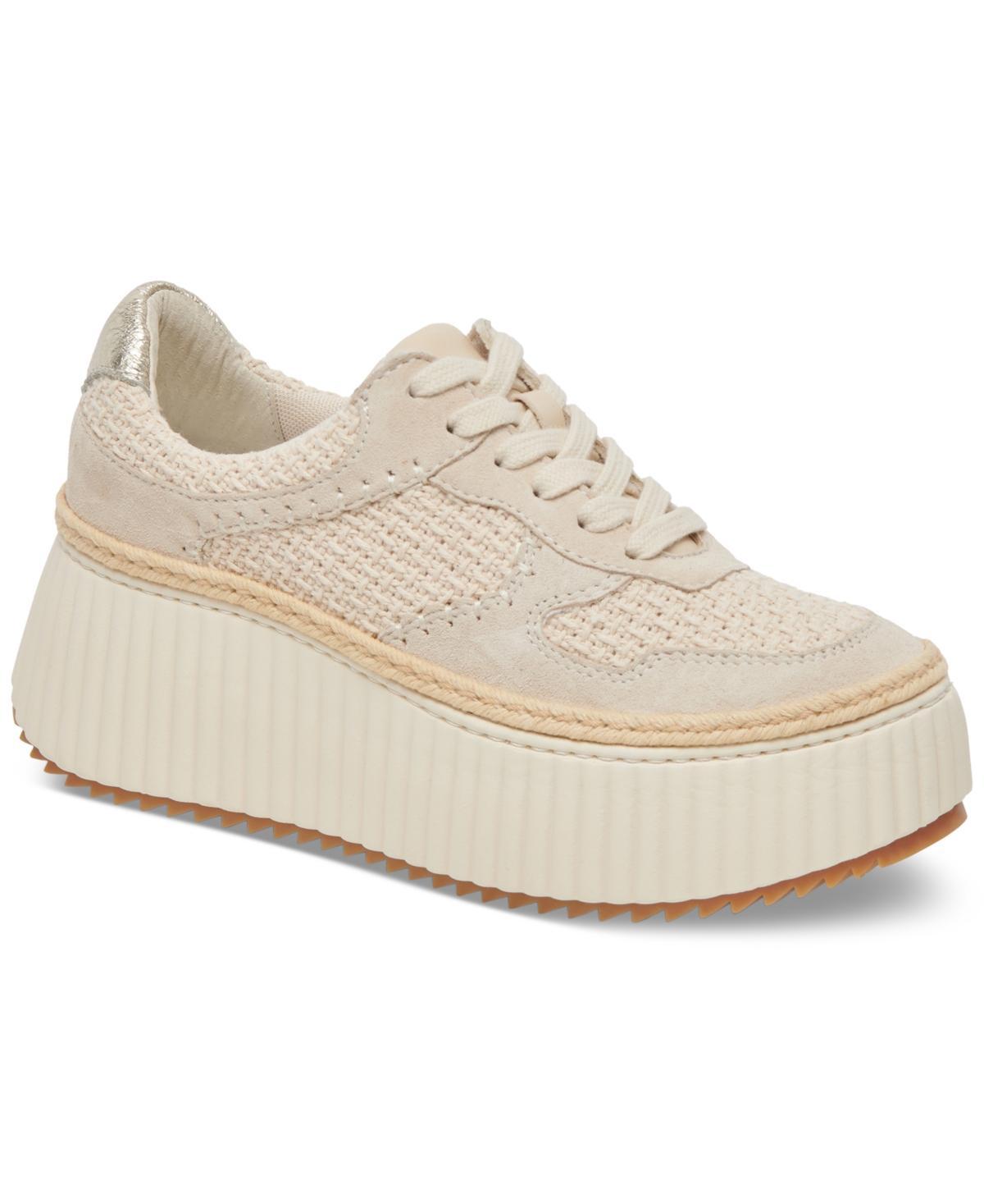 Dolce Vita Womens Dandi Woven Lace-Up Platform Sneakers Product Image