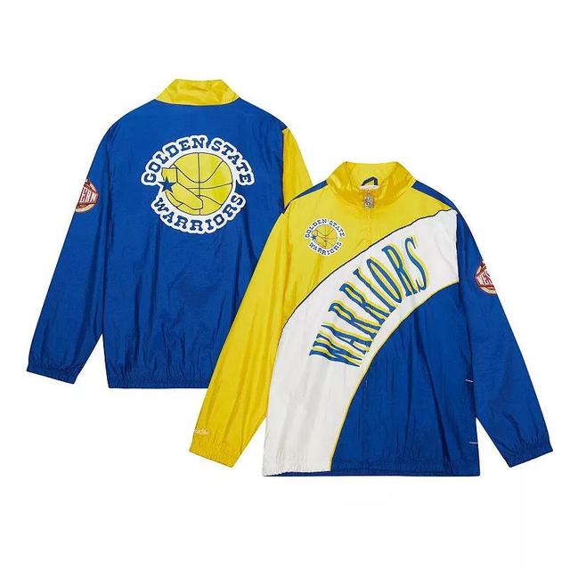 Mens Mitchell & Ness White Golden State Warriors Hardwood Classics Arched Retro Lined Full-Zip Windbreaker Jacket Product Image