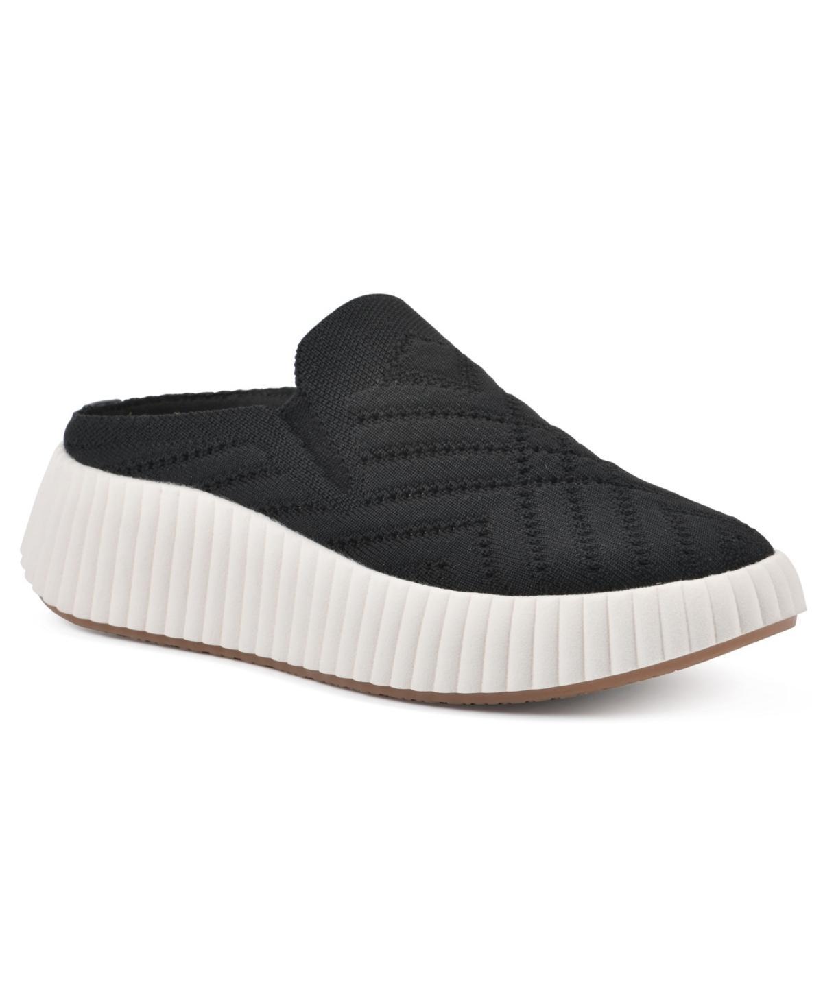 White Mountain Womens Dystant Slip On Platform Sneakers - Black Product Image