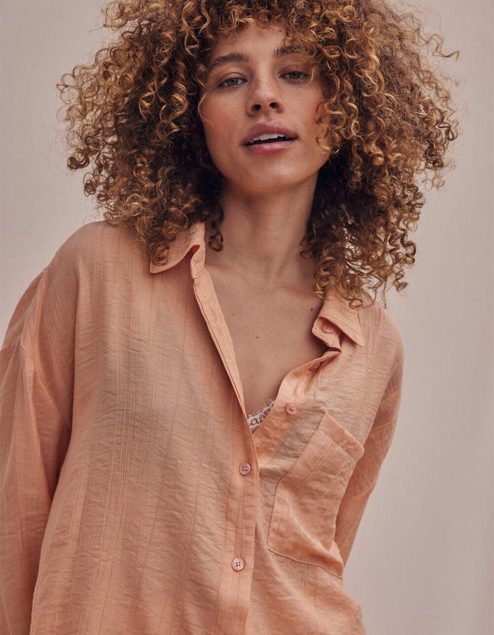 WEST OF MELROSE Textured Button Up Womens Shirt Product Image