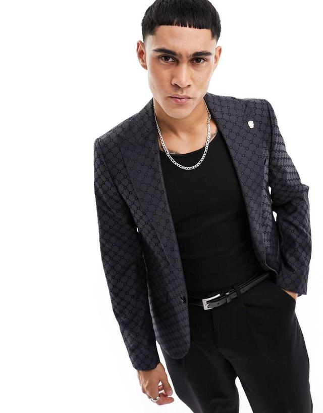 Twisted Tailor kei suit jacket in black Product Image