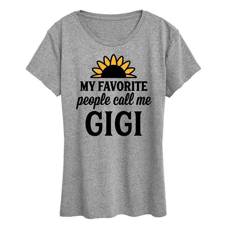 Womens Favorite People Call Me Gigi Graphic Tee Product Image