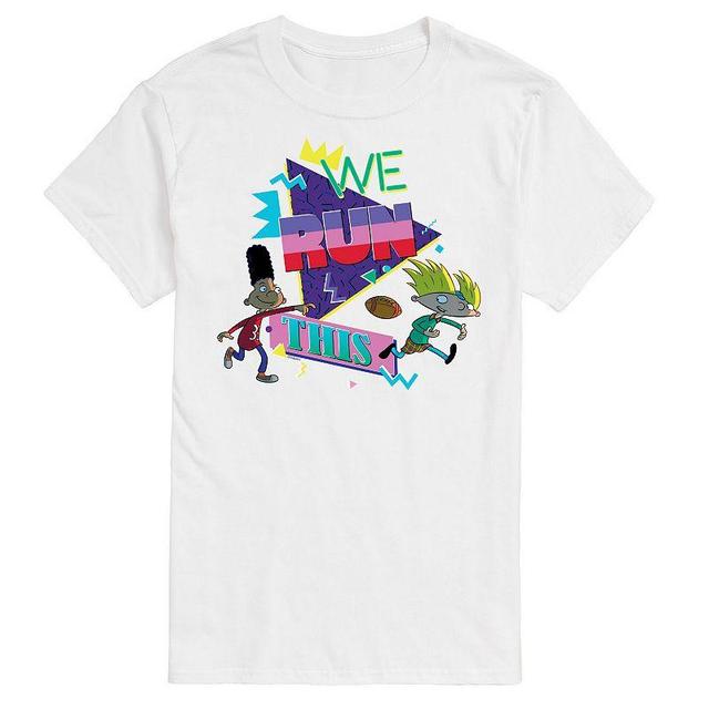 Big & Tall Hey Arnold! We Run This Retro Graphic Tee, Mens Product Image