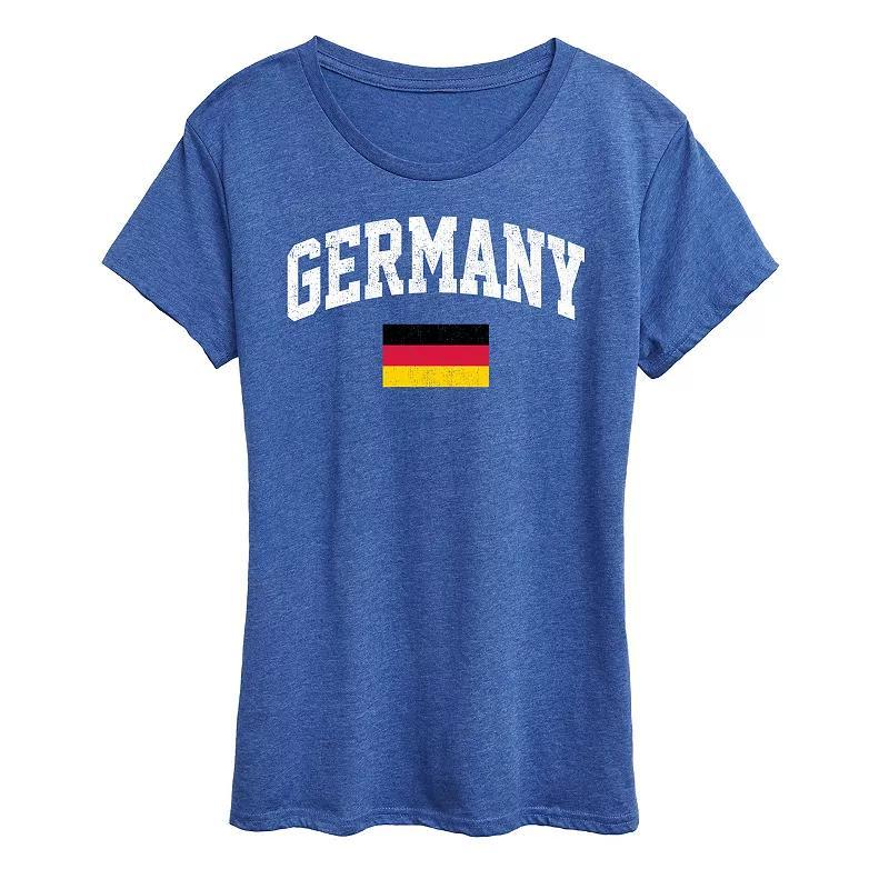 Womens Germany Flag Graphic Tee Grey Gray Product Image