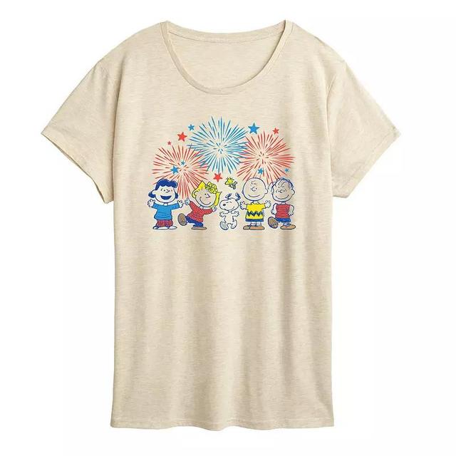 Womens Peanuts Fireworks Graphic Tee Product Image