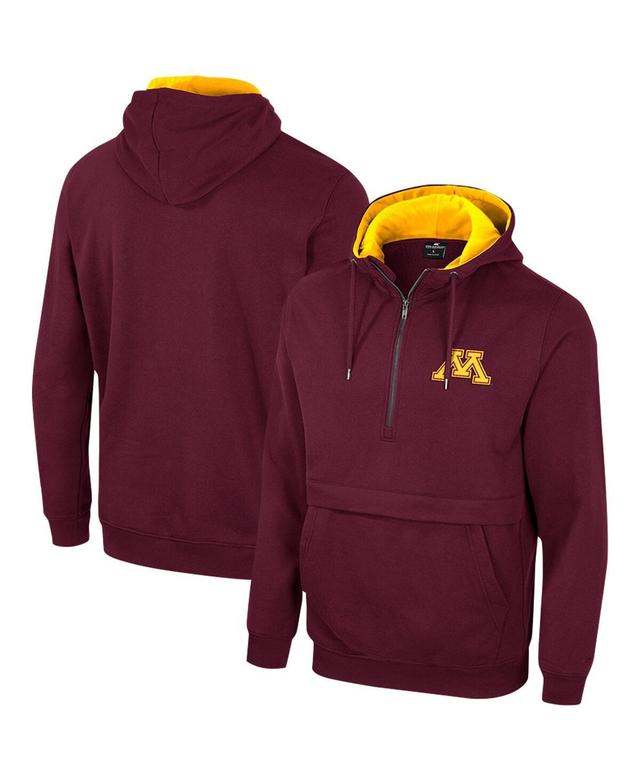 Mens Colosseum Maroon Minnesota Golden Gophers Half-Zip Hoodie Product Image