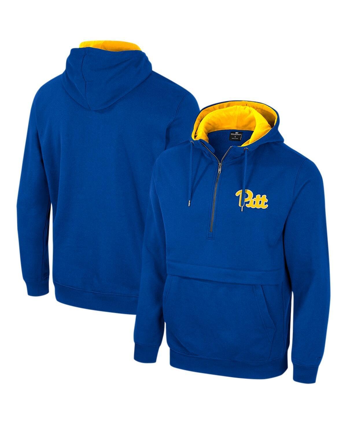 Mens Colosseum Royal Pitt Panthers Half-Zip Hoodie Product Image