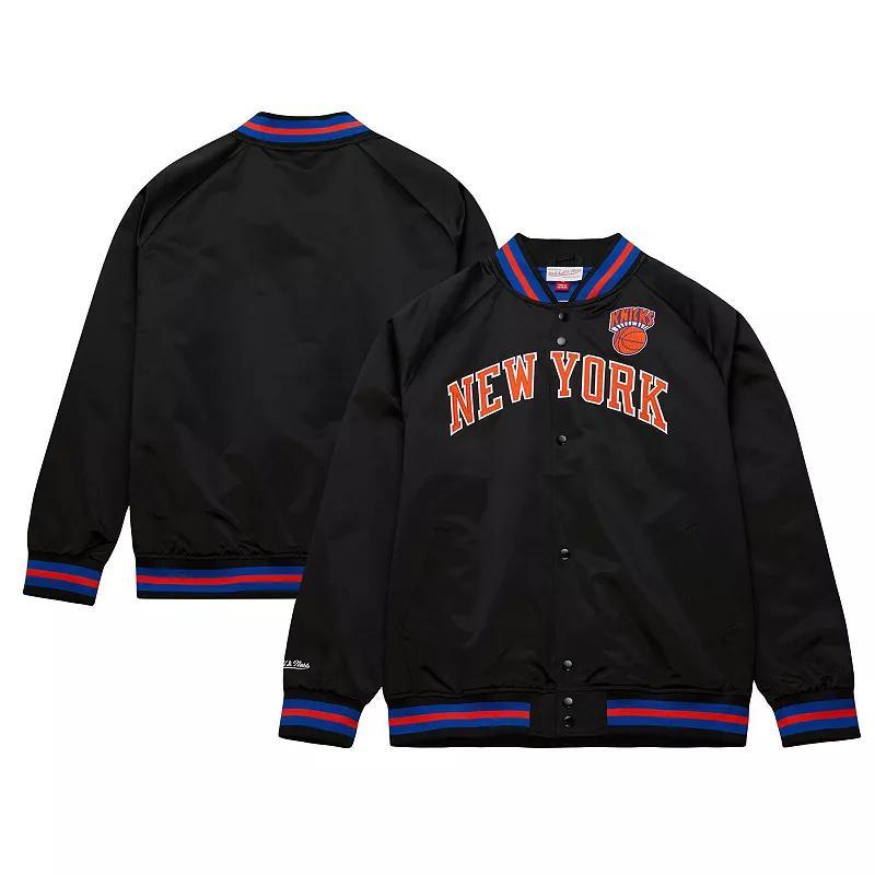 Mens Mitchell & Ness New York Knicks Big & Tall Hardwood Classics Wordmark Satin Raglan Full-Zip Jacket Product Image