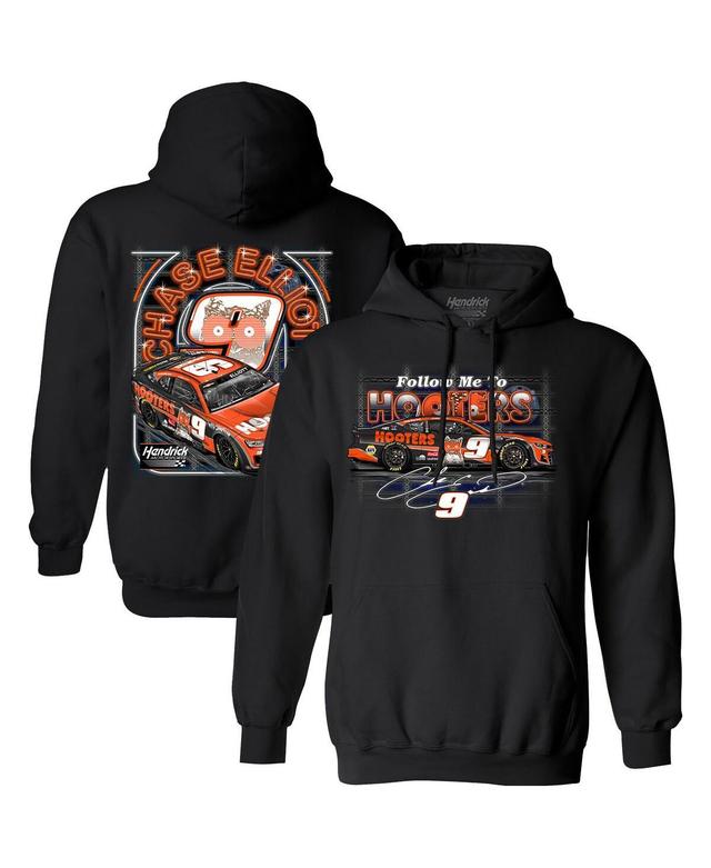 Mens Hendrick Motorsports Team Collection Black Chase Elliott Hooters Car Pullover Hoodie Product Image