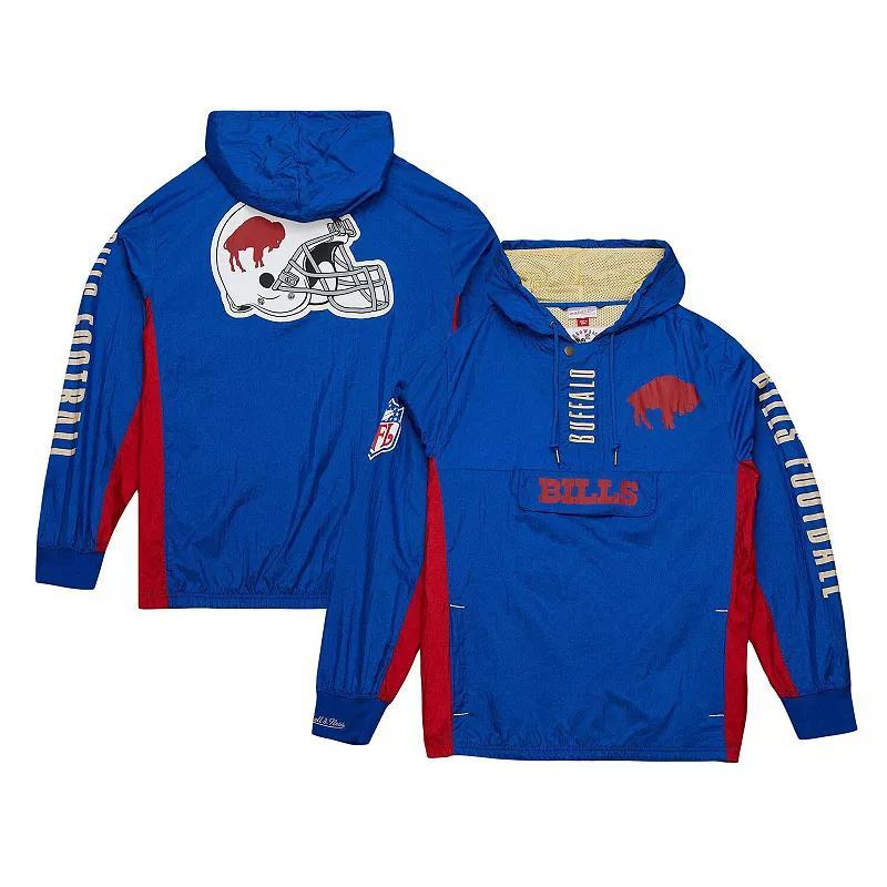 Mens Mitchell & Ness Royal Buffalo Bills Team OG 2.0 Anorak Vintage Logo Quarter-Zip Windbreaker Jacket Product Image