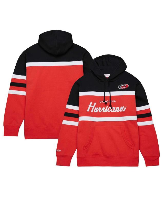 Mens Mitchell & Ness Red Carolina Hurricanes Head Coach Pullover Hoodie - Red Product Image