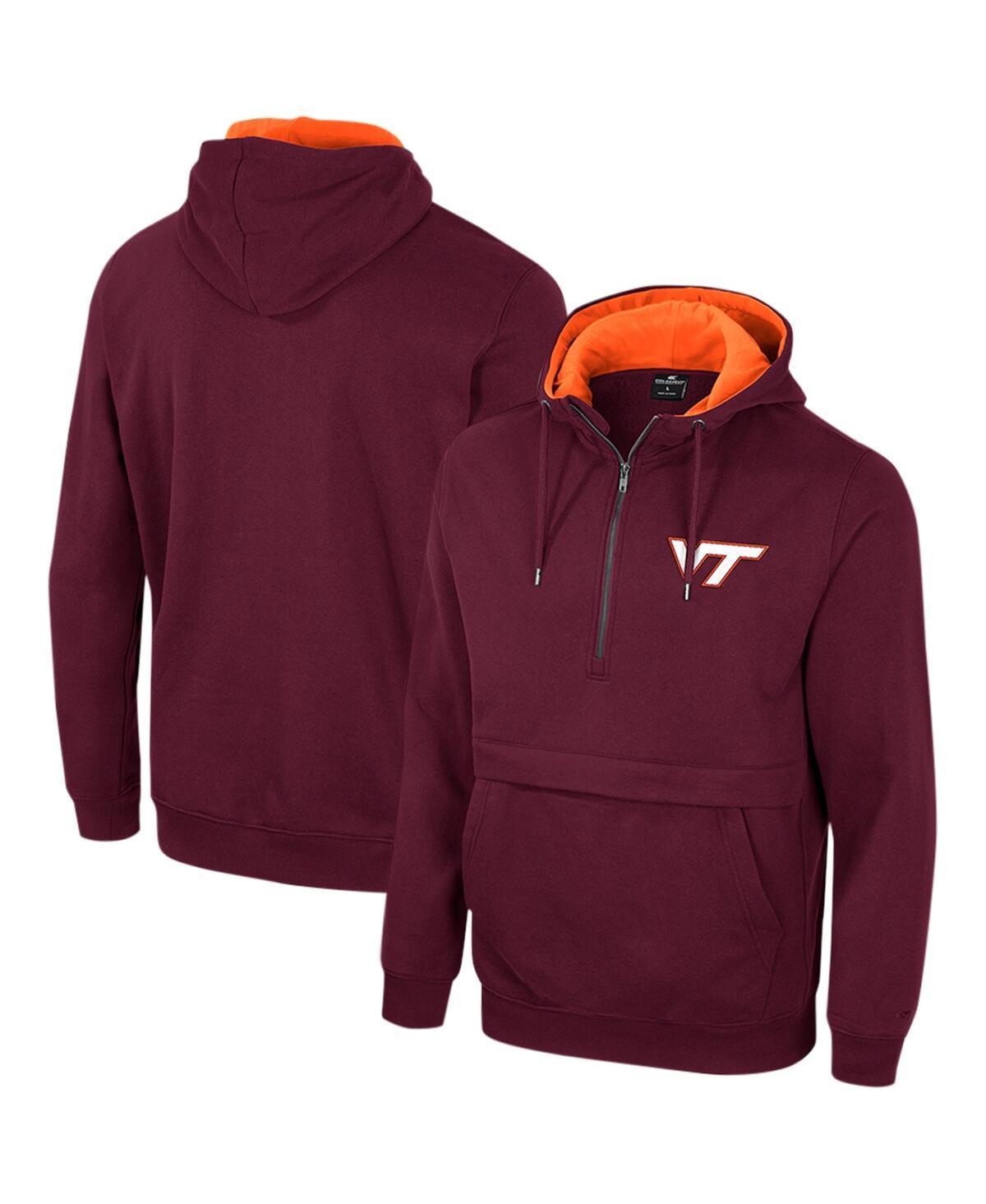 Mens Colosseum Maroon Virginia Tech Hokies Half-Zip Hoodie Product Image