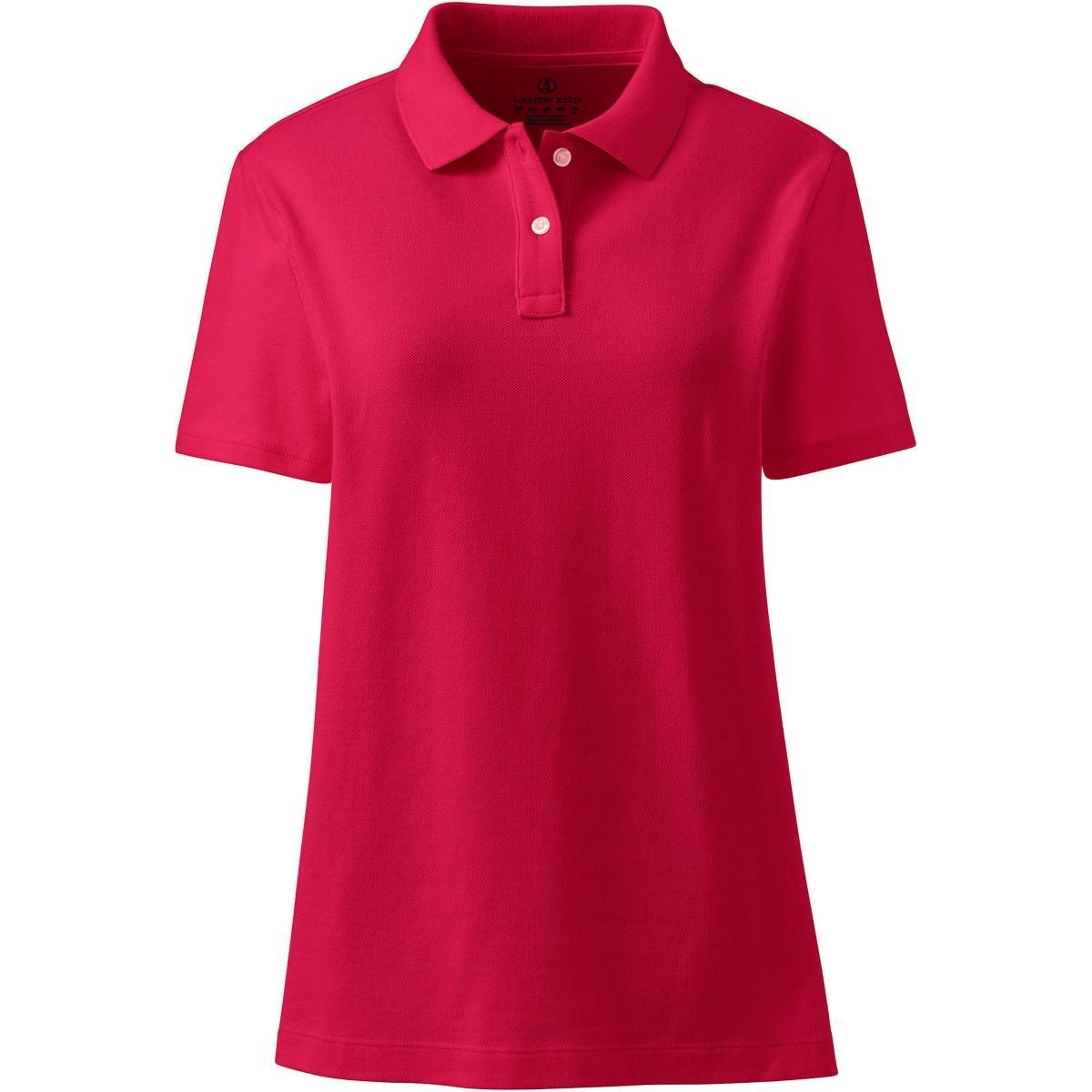 Lands End Womens School Uniform Short Sleeve Feminine Fit Mesh Polo Shirt Product Image