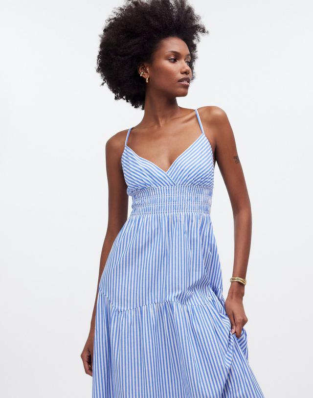 Empire-Waist Tiered Maxi Dress in Stripe Product Image