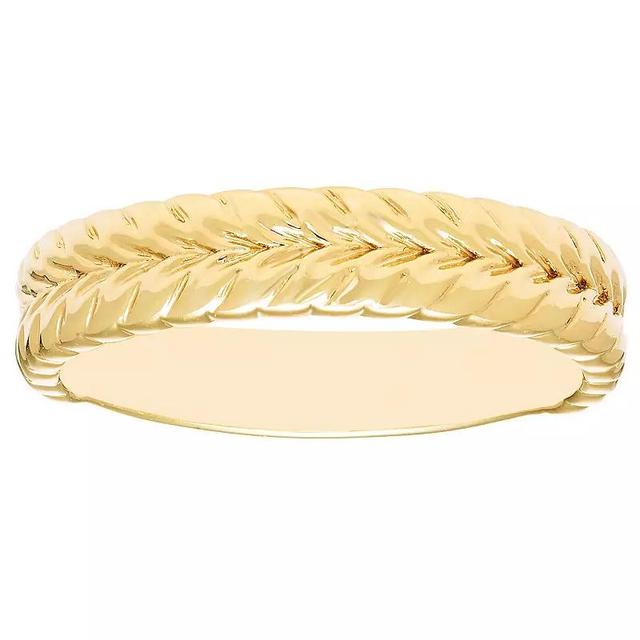 Boston Bay Diamonds 14k Gold Over Silver Chevron Stacking Band Ring, Womens Gold Tone Product Image