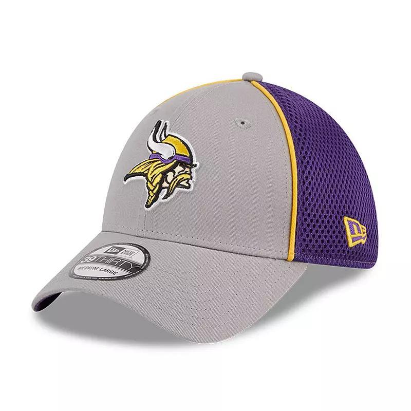 Mens New Era Gray Minnesota Vikings Pipe 39THIRTY Flex Hat Product Image