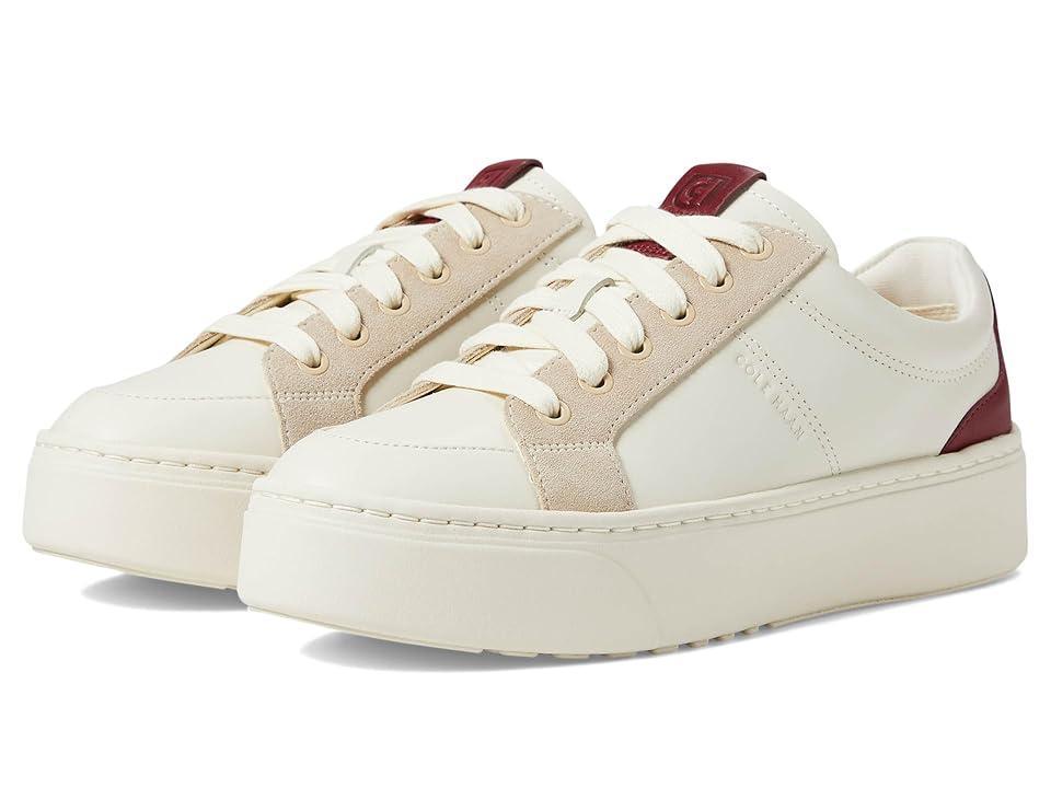 Cole Haan Grandpro Max Platform Sneakers (Ivory/Opticat/Cherry) Women's Shoes Product Image