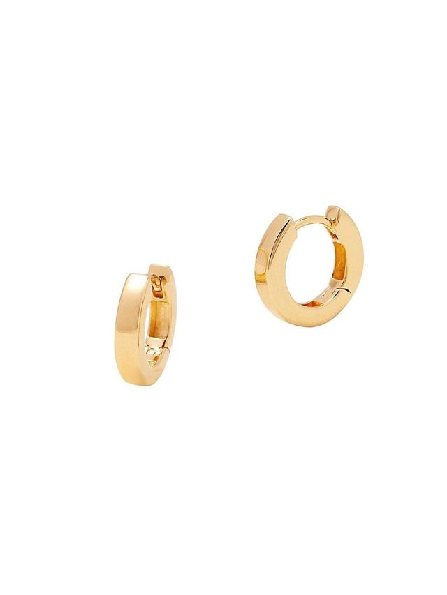 Womens Abigale 14K-Yellow-Gold Vermeil Huggie Hoop Earrings Product Image