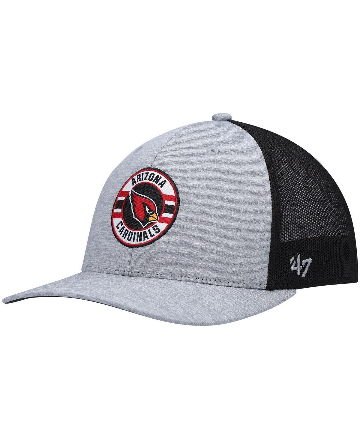 Mens 47 Heathered Gray/Black Arizona Cardinals Motivator Flex Hat Product Image