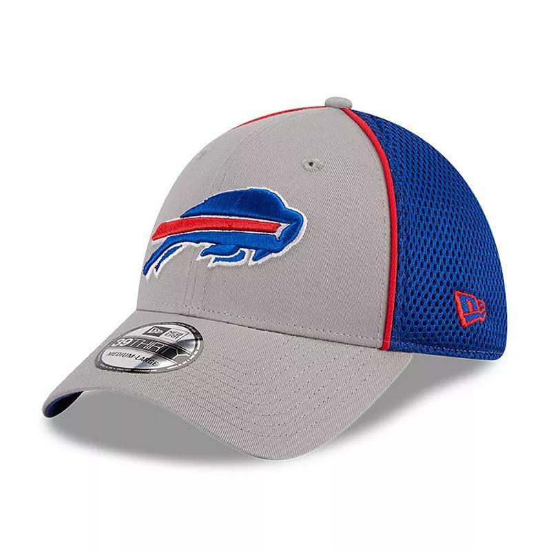 Mens New Era Gray Buffalo Bills Pipe 39THIRTY Flex Hat Product Image