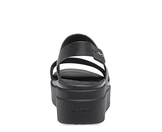 Crocs Brooklyn Womens Wedge Sandals Black Brown Product Image