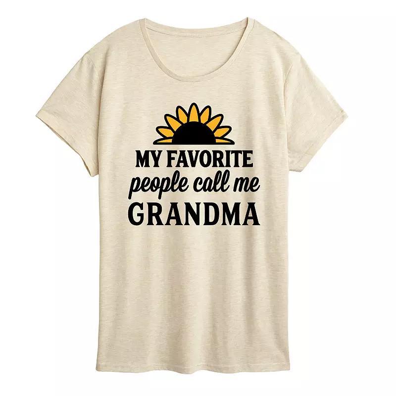 Womens Favorite People Call Me Grandma Graphic Tee Product Image