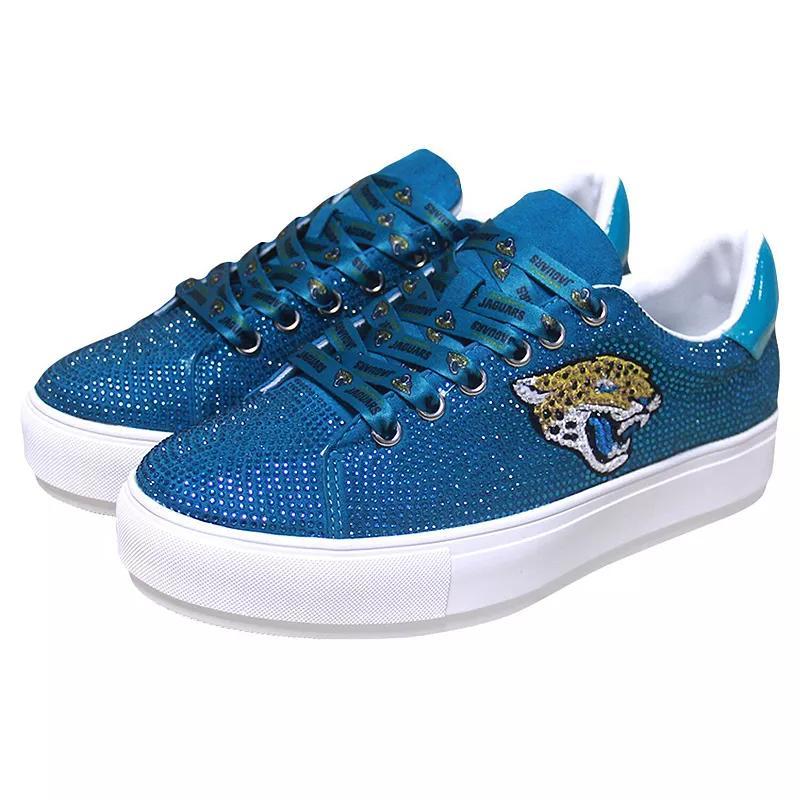 Womens Cuce Teal Jacksonville Jaguars Team Colored Crystal Sneakers Product Image