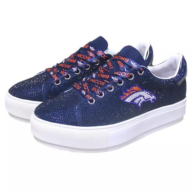 Womens Cuce Denver Broncos Team Color Crystal Sneakers Blue Product Image