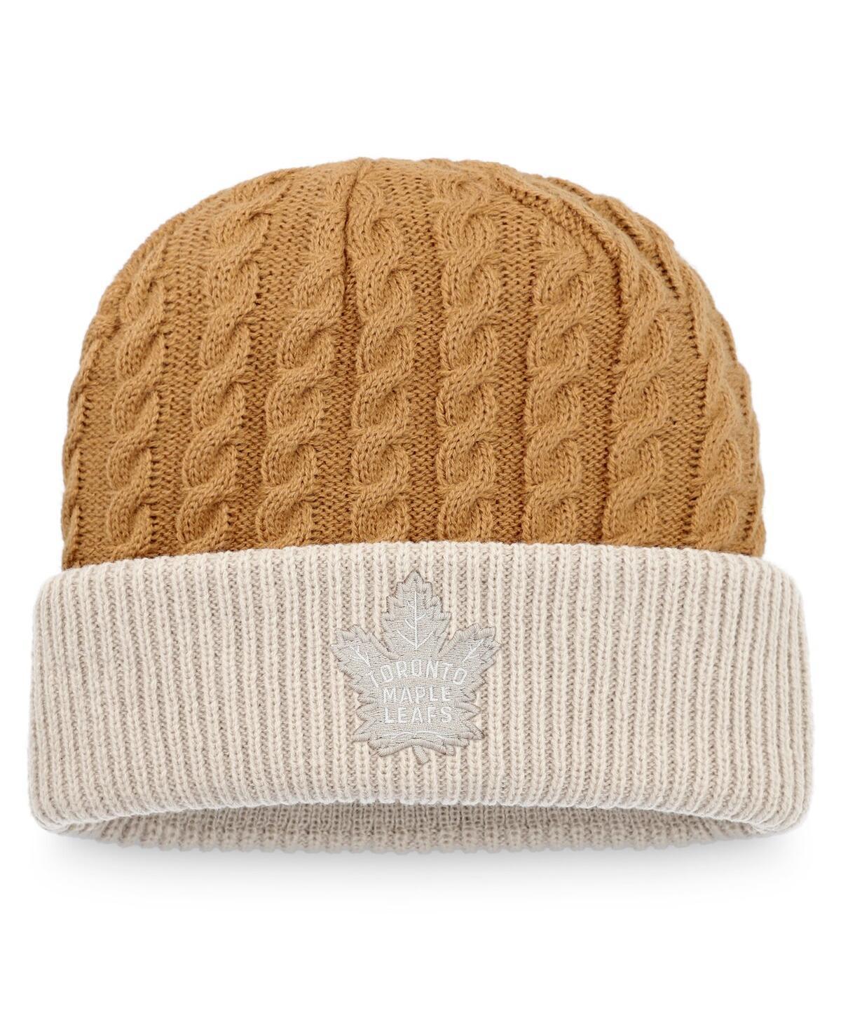 Mens Fanatics Branded Natural Toronto Maple Leafs Outdoor Play Cuffed Knit Hat Product Image