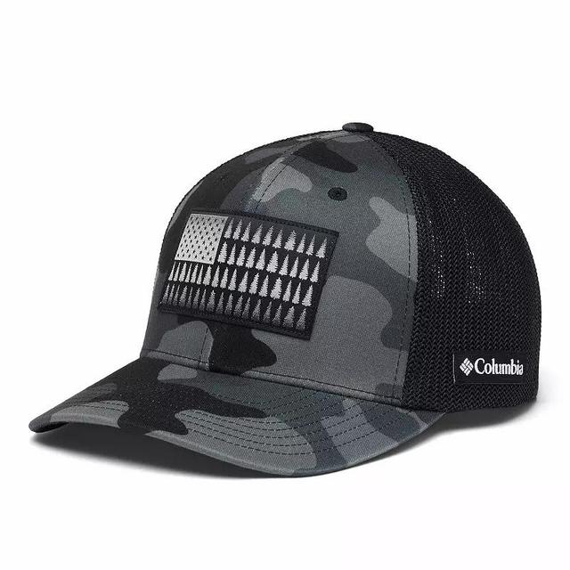 Mens Columbia FlexFit Mesh Tree Flag Fitted Cap Product Image