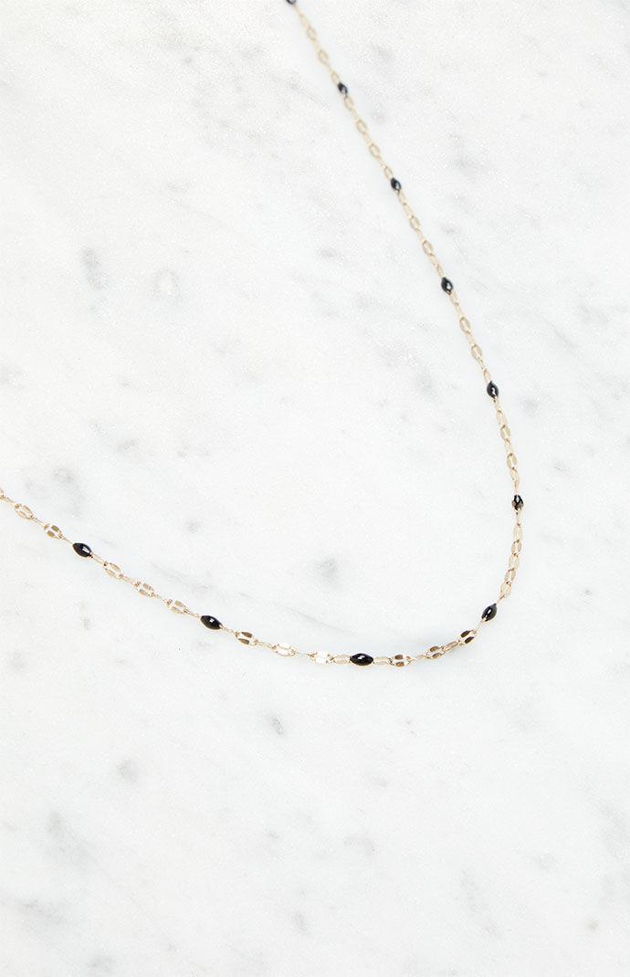 John Galt Black Beaded Chain Necklace Product Image