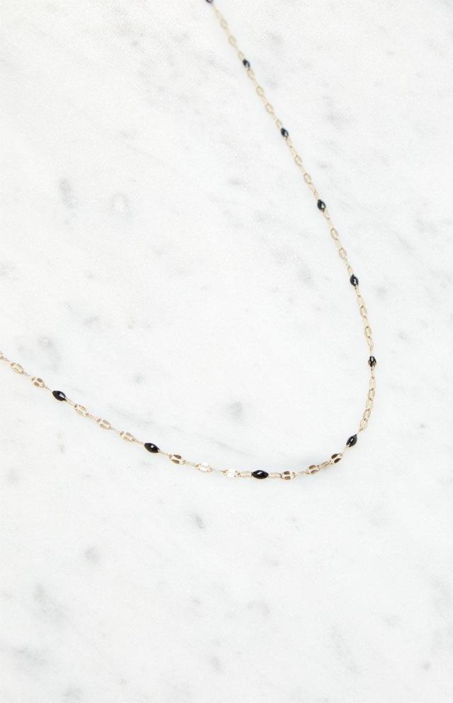 John Galt Womens Black Beaded Chain Necklace Product Image