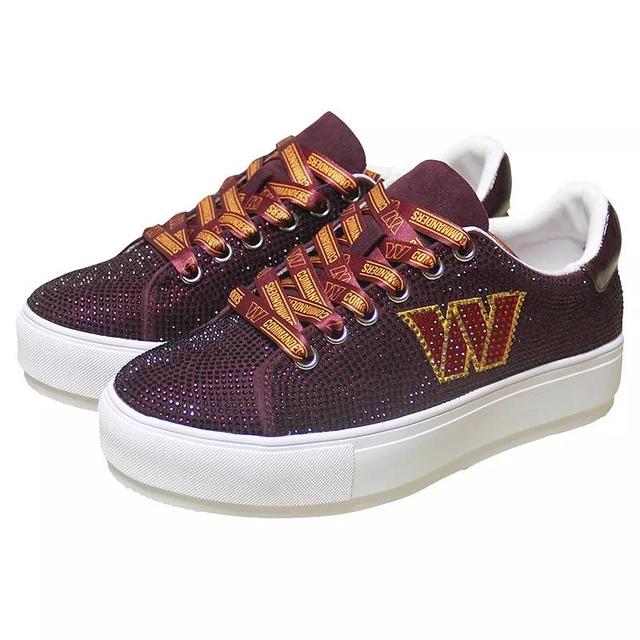 Womens Cuce Burgundy Washington Commanders Team Colored Crystal Sneakers Product Image