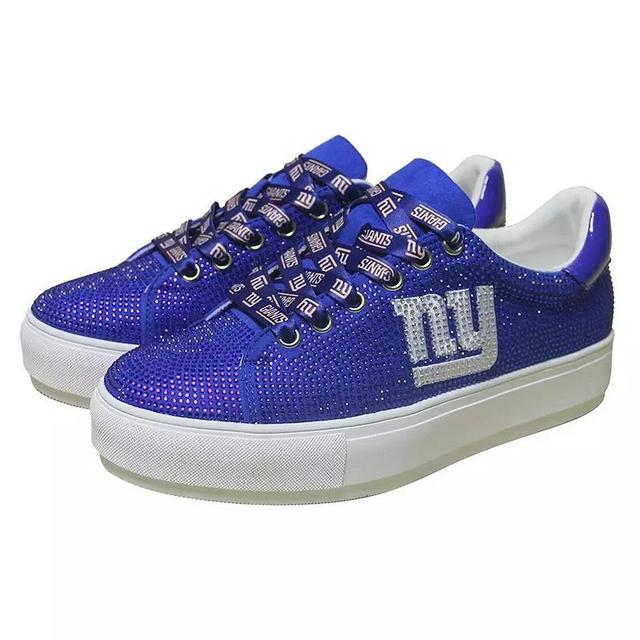 Womens Cuce Royal New York Giants Team Color Crystal Sneakers Product Image