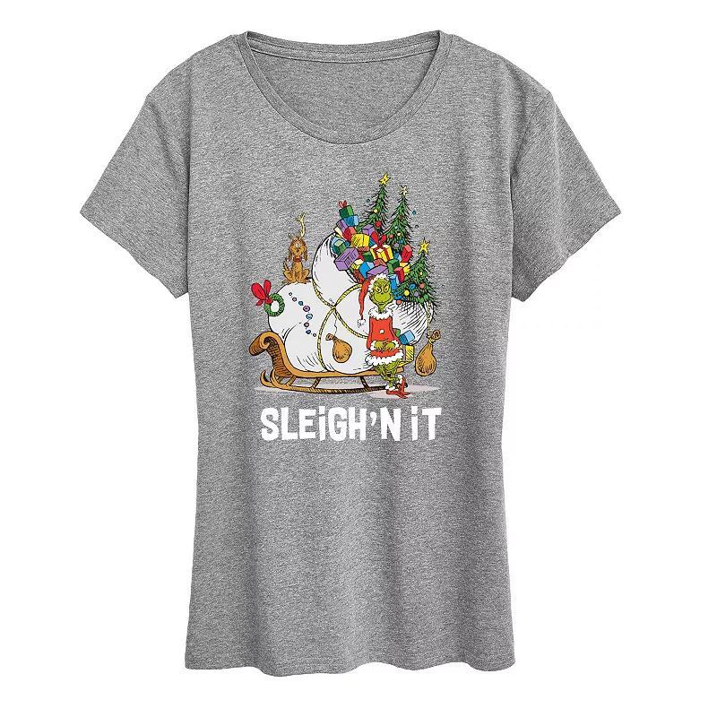 Womens Dr. Seuss The Grinch Sleighn It Graphic Tee, Girls Product Image