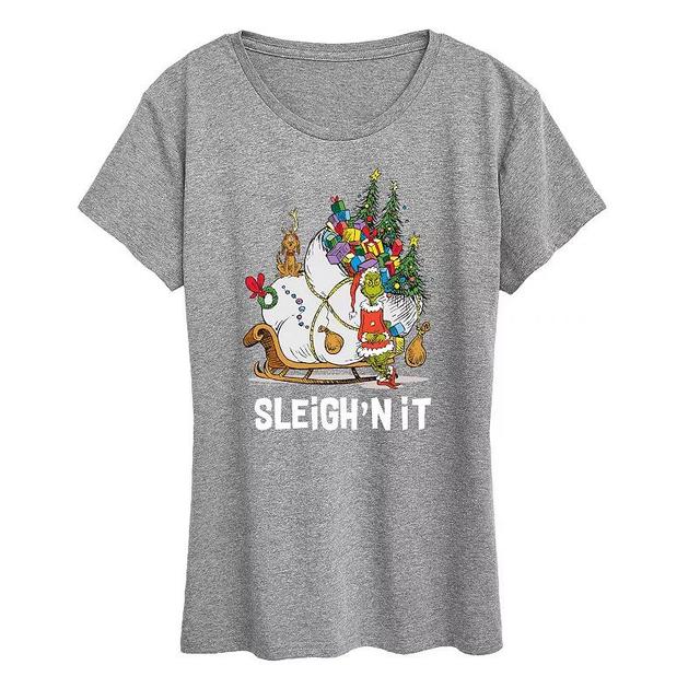 Womens Dr. Seuss The Grinch Sleighn It Graphic Tee, Girls Product Image