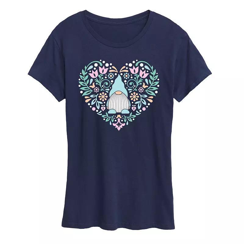 Womens Scandinavian Gnome Heart Flowy Tee Product Image