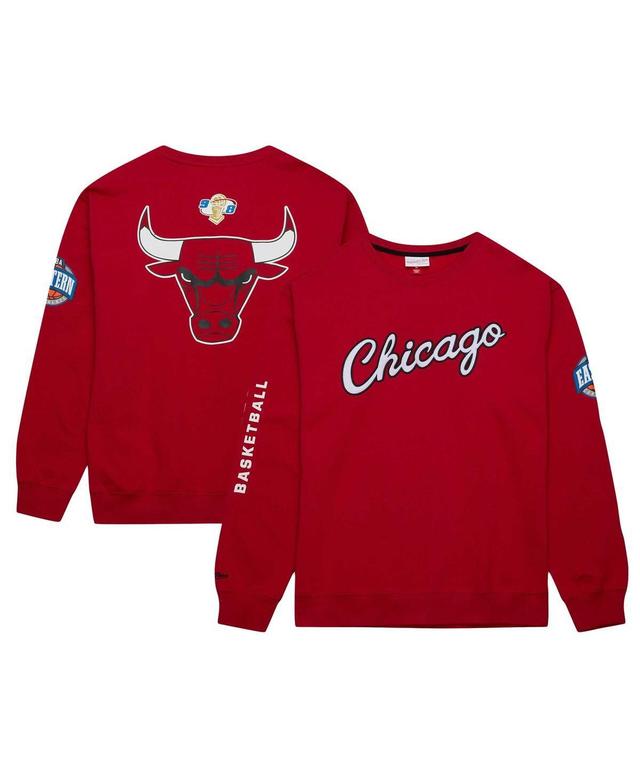 Mens Mitchell & Ness Red Chicago Bulls Hardwood Classics There and Back Pullover Sweatshirt Product Image