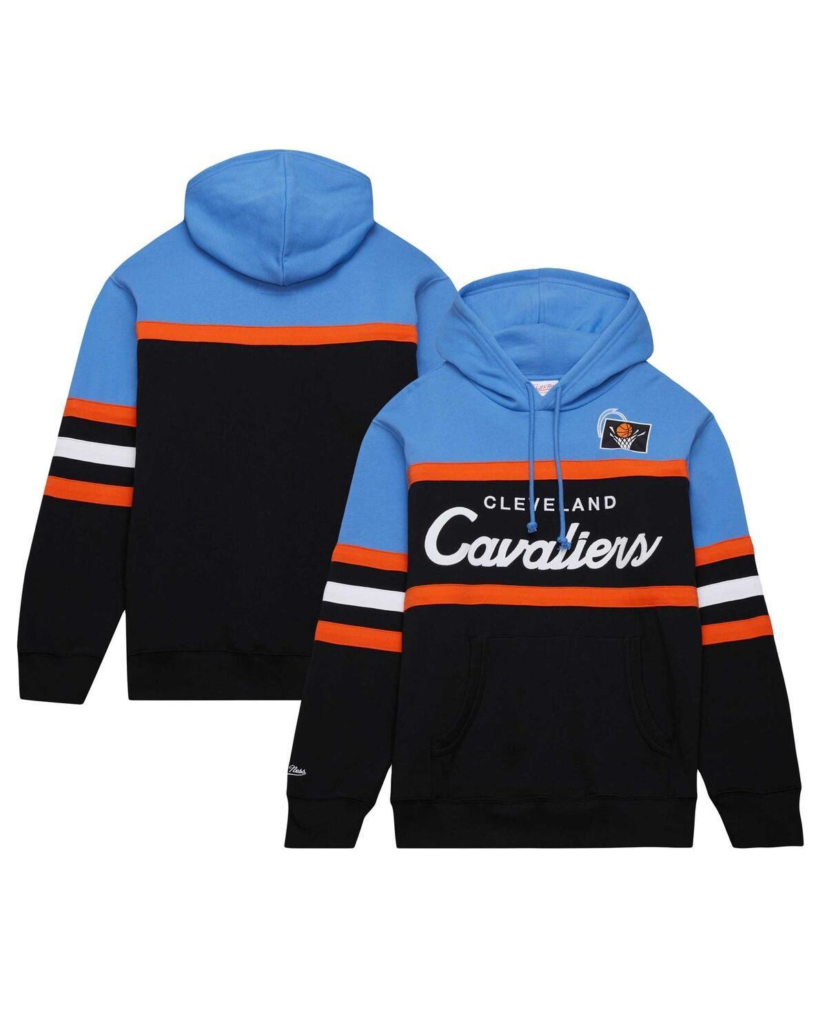 Mens Mitchell & Ness /Blue Cleveland Cavaliers Head Coach Pullover Hoodie Product Image