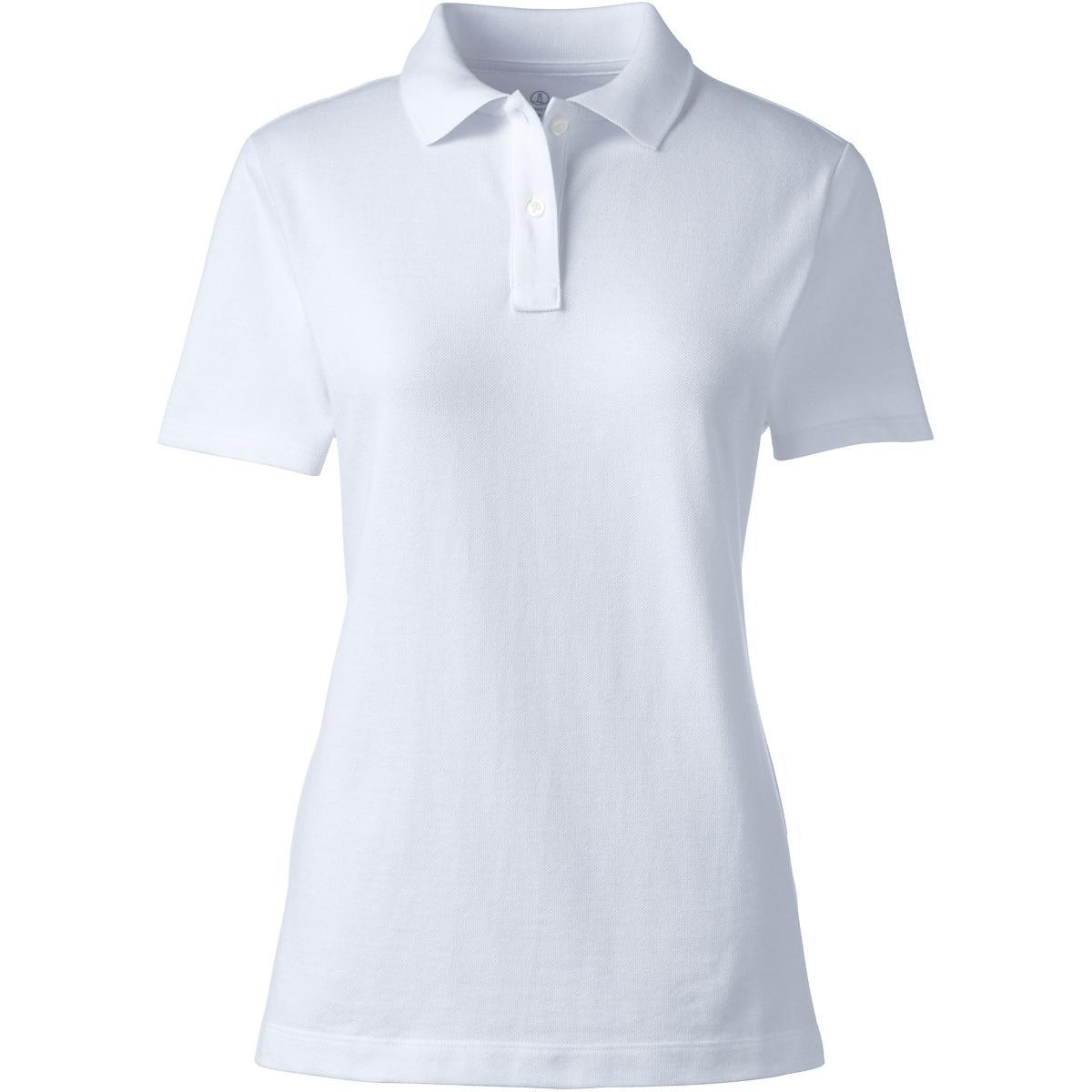 Lands End Womens School Uniform Short Sleeve Feminine Fit Mesh Polo Shirt Product Image