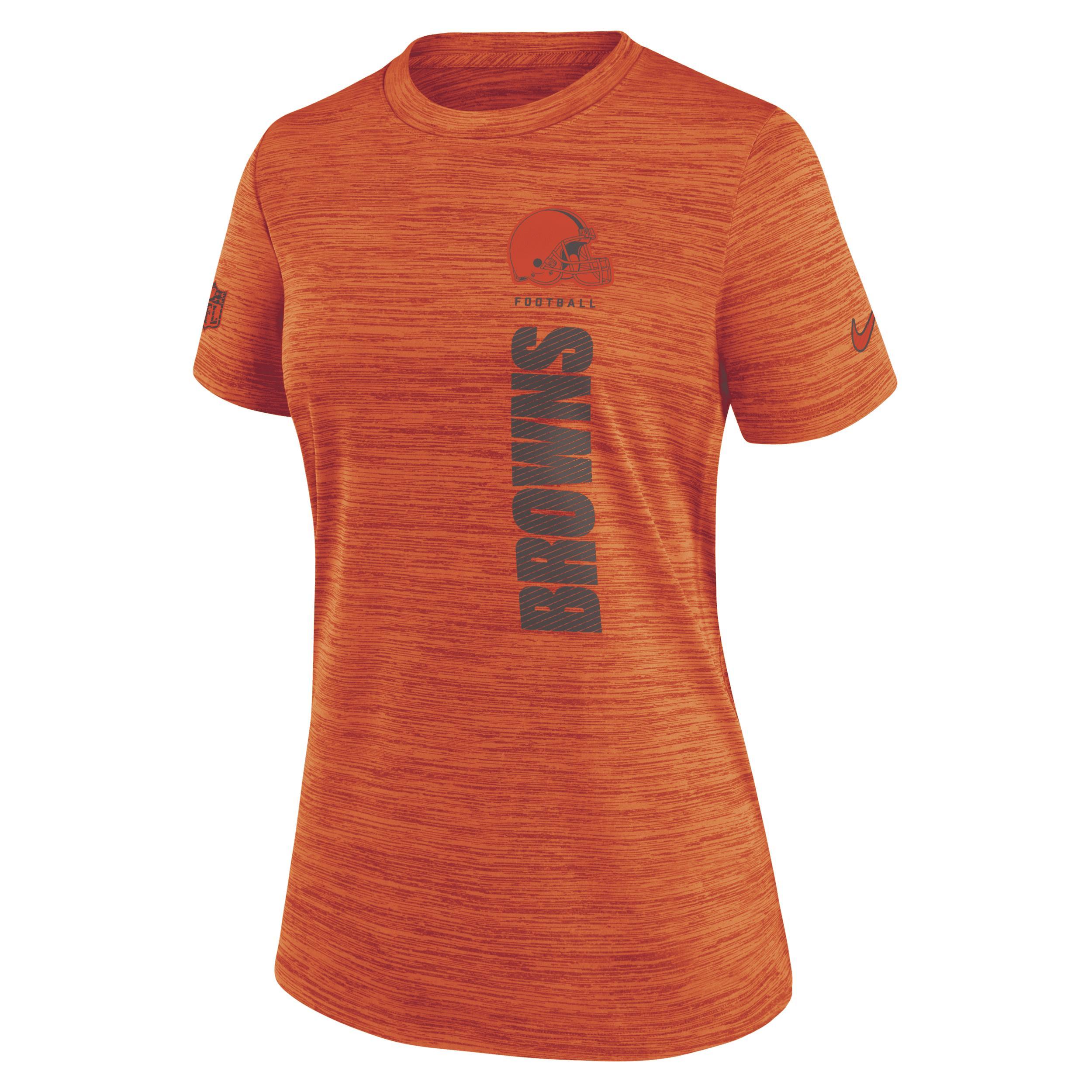 Nike Womens Orange Cleveland Browns Velocity Performance T-Shirt Product Image